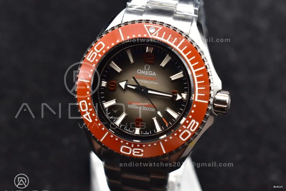 Edition Dial TF Ultra on A2824 Deep Seamaster Orange Gray Bezel SS Bracelet Ceramic 6000M Best 1:1 SS 1219
